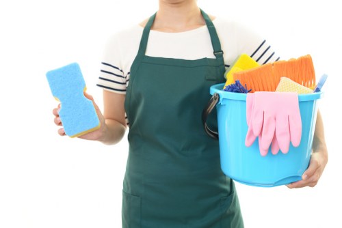 Local carpet cleaner treating high-traffic carpet areas in Stjohnswood