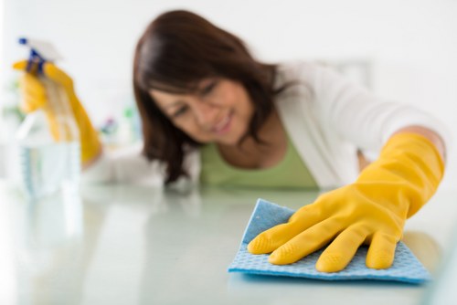 Cleaning equipment used with careful risk control